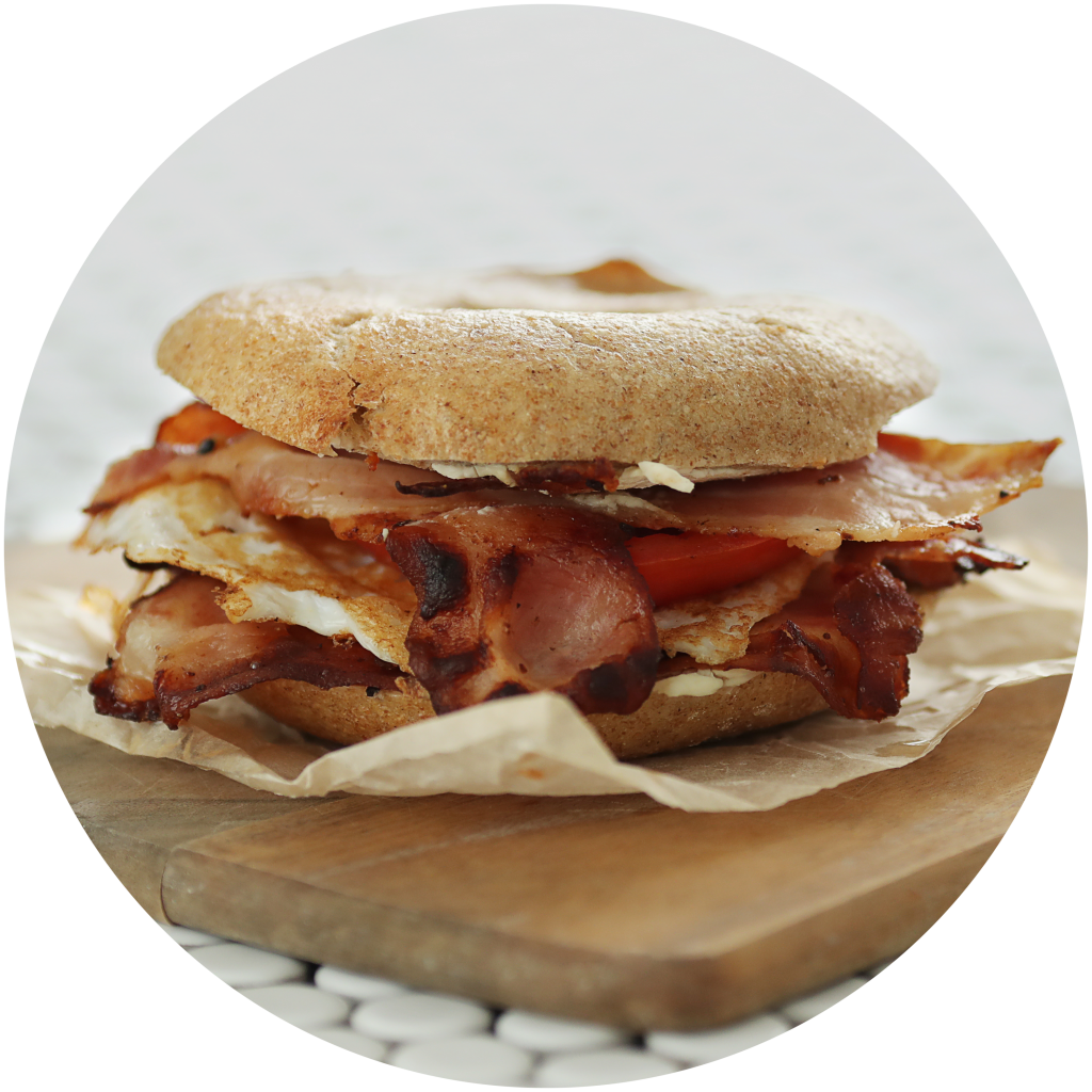 Bacon Gouda Bagel Sandwich