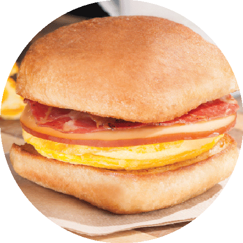 Bacon, Egg, and Gouda Sandwich