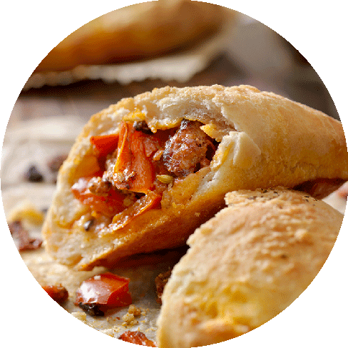 Italian Sausage and Pepperoni Pizza Calzone